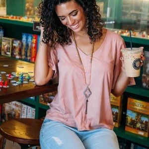 Pink velvet like top